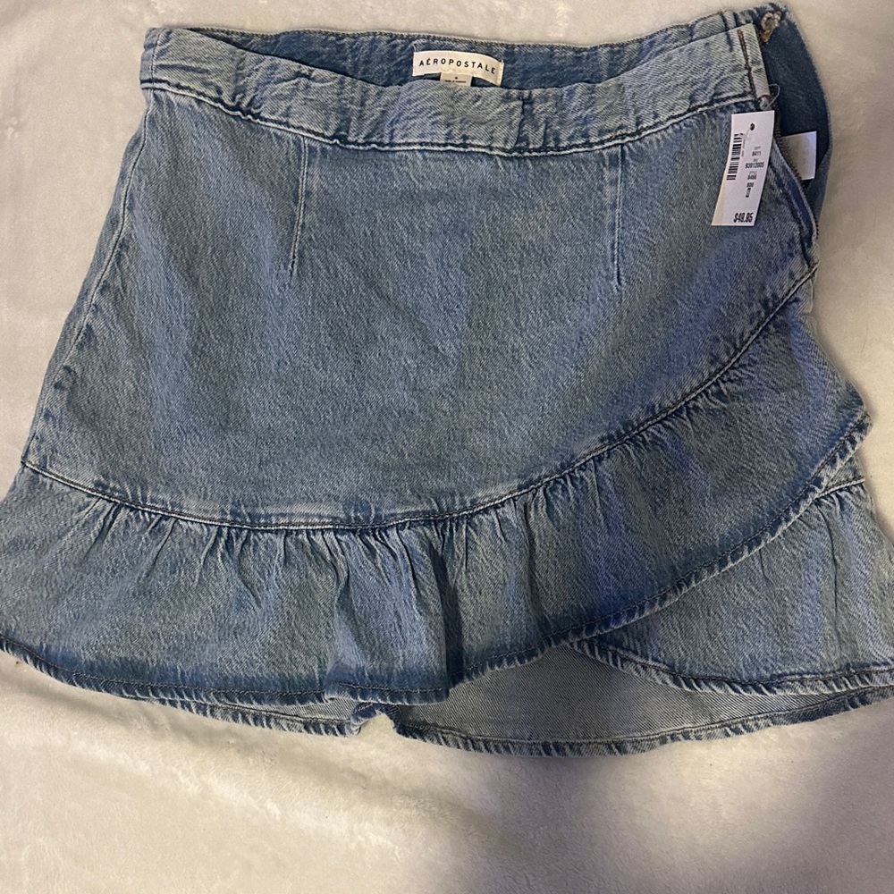 Aeropostale Blue Denim Skater Skirt